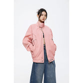 Unisex Jacket Vintage Spring and Autumn Coat Men's and Women's Casual Loose Lapel Jacket